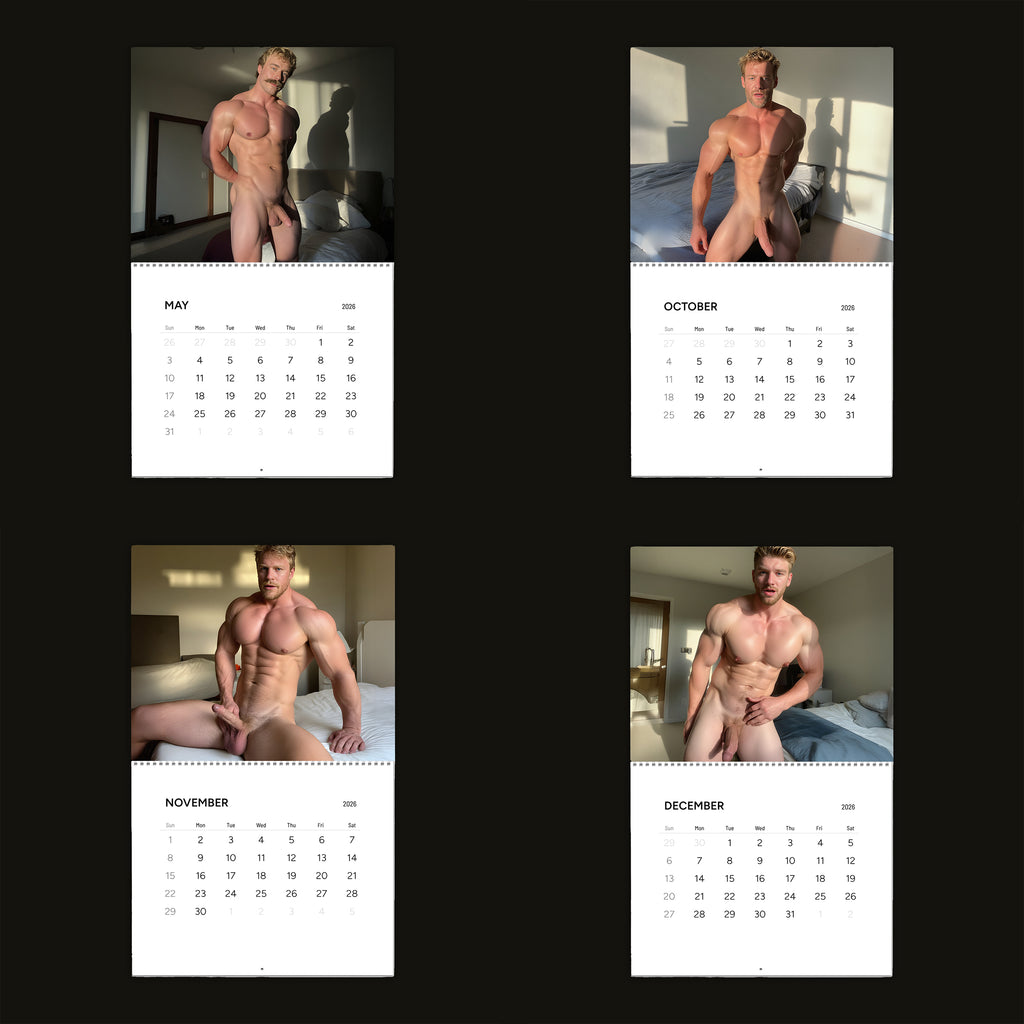 XXL Boys Club: In The Bedroom 2026 Wall Calendar