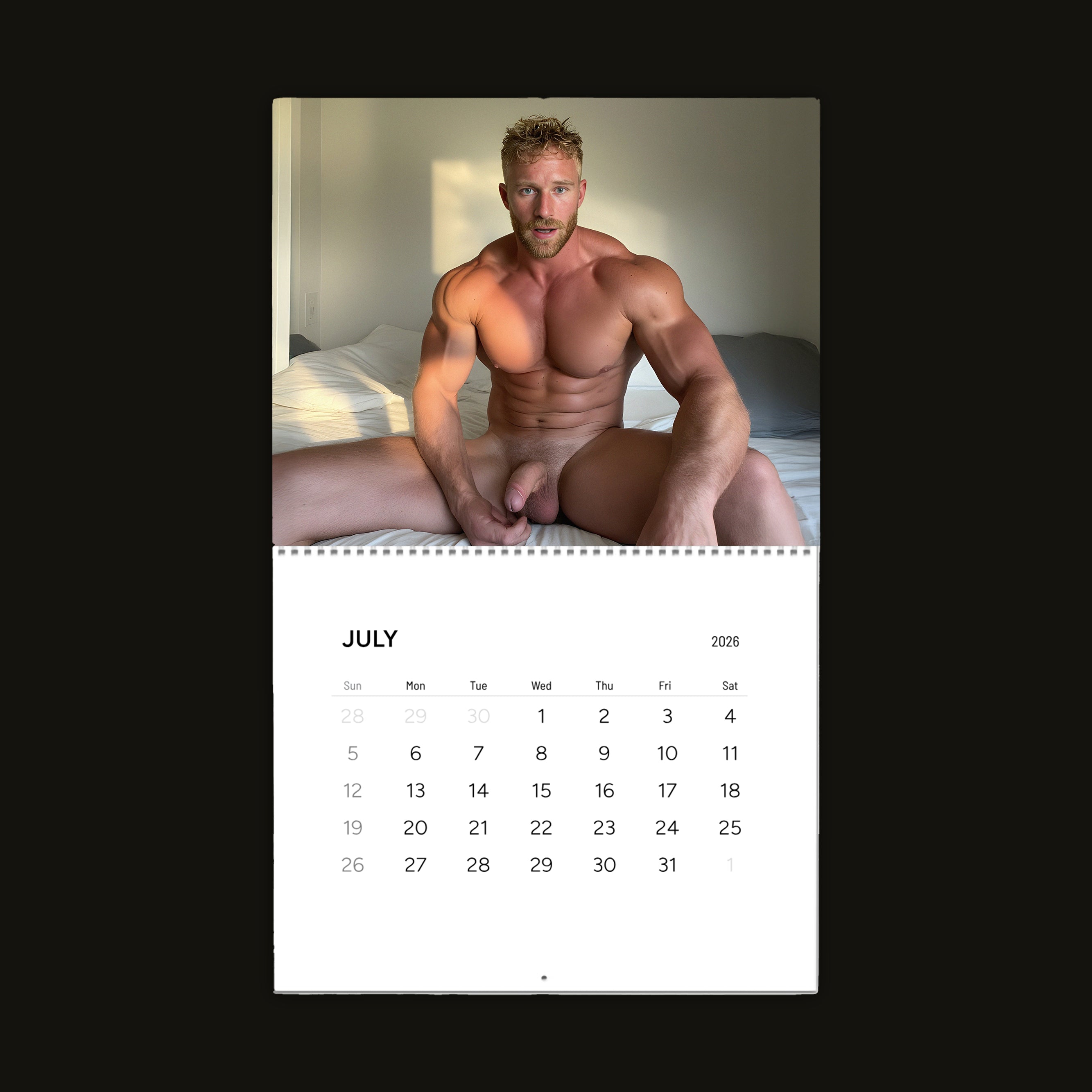 XXL Boys Club: In The Bedroom 2026 Wall Calendar