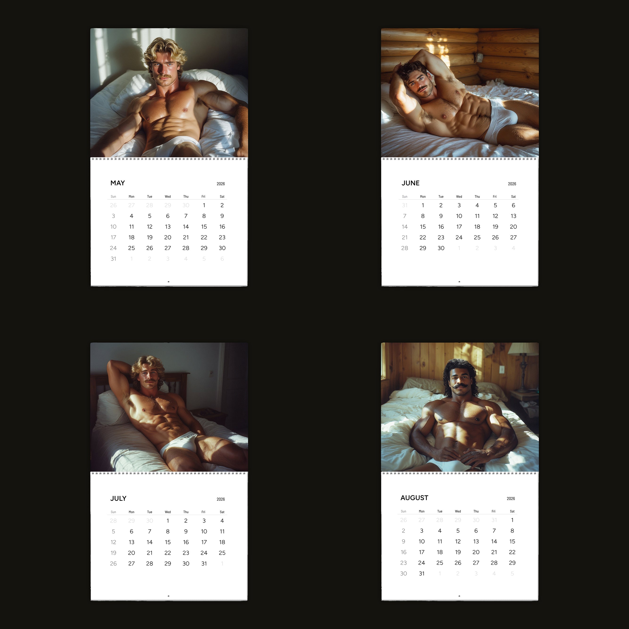 XXL Boys Club: In Tighty Whities 2026 Wall Calendar