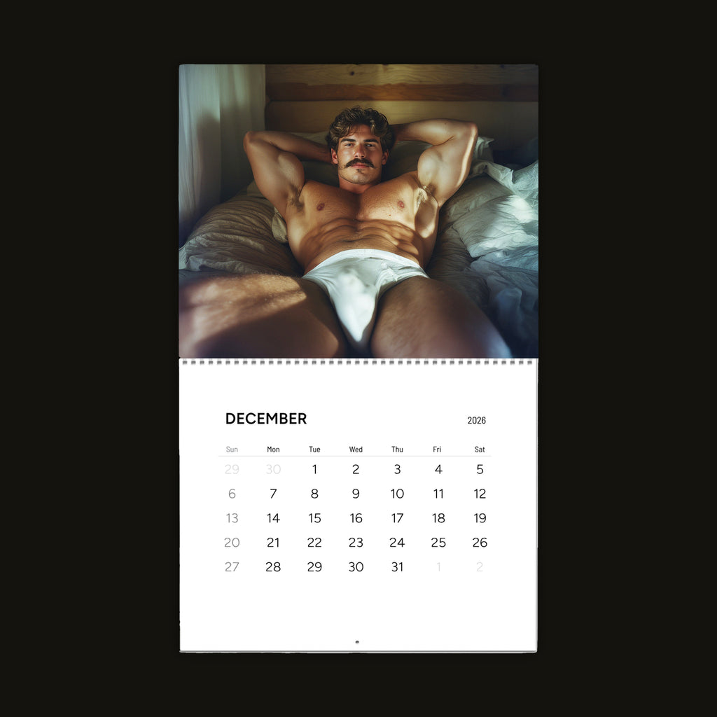 XXL Boys Club: In Tighty Whities 2026 Wall Calendar